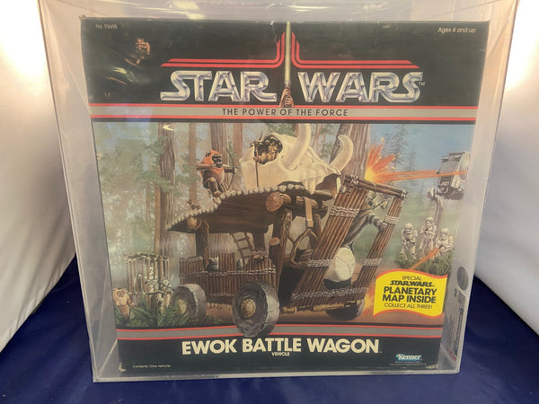 Vintage Star Wars POTF Ewok Battle Wagon Vehicle CAS 80