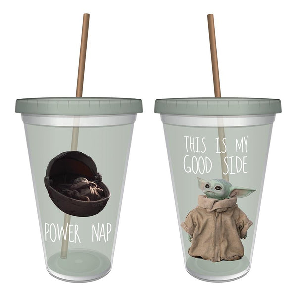 Star Wars Yoda 16 oz. Flip Straw Acrylic Cup